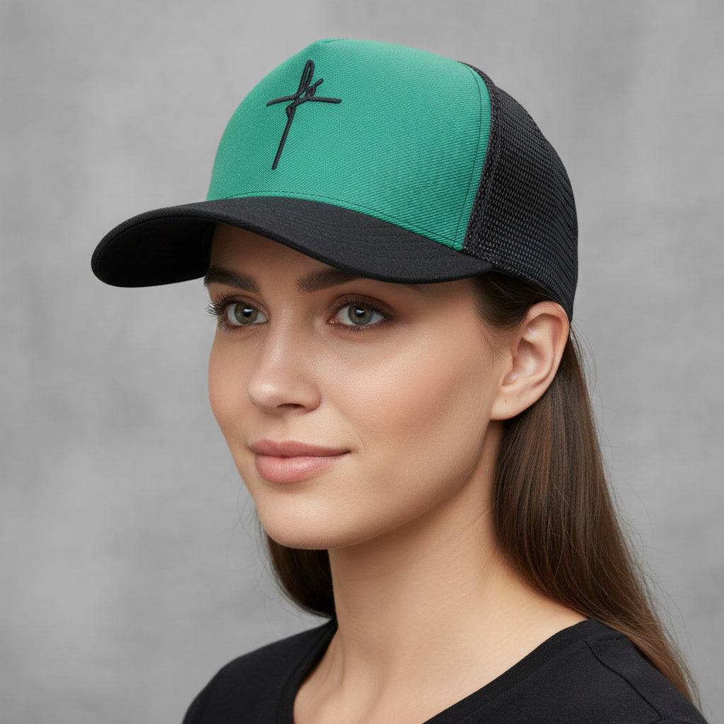 BONÉ FÉ VERDE E PRETO  (1 UNIDADES)