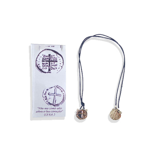 CORDÃO ESCAPULÁRIO ENCERADO DUAS MEDALHAS (6 UNIDADES)