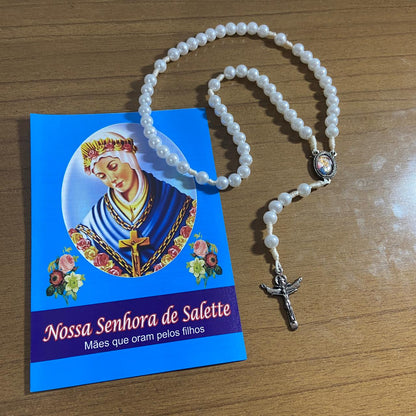 TERÇO PÉROLA NOSSA SENHORA DE SALETTE 8MM (1 UNIDADE)