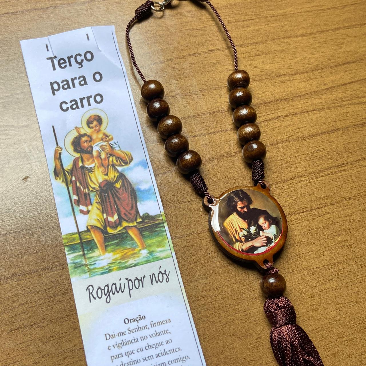 DEZENA PARA CARRO MADEIRA SÃO JOSÉ 10 MM (3 UNIDADES)