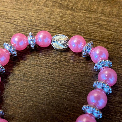 PULSEIRA PÉROLA INFANTIL NOSSA SENHORA APARECIDA ROSA (0 UNIDADES)