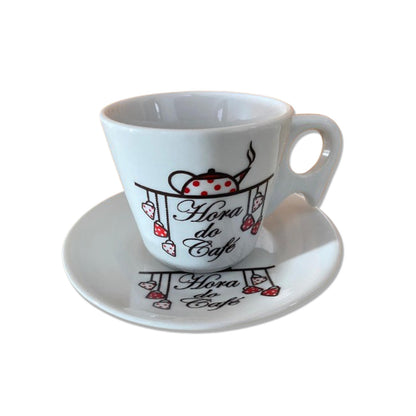 XÍCARA COM PIRES HORA DO CAFÉ 200ML (1 UNIDADE)