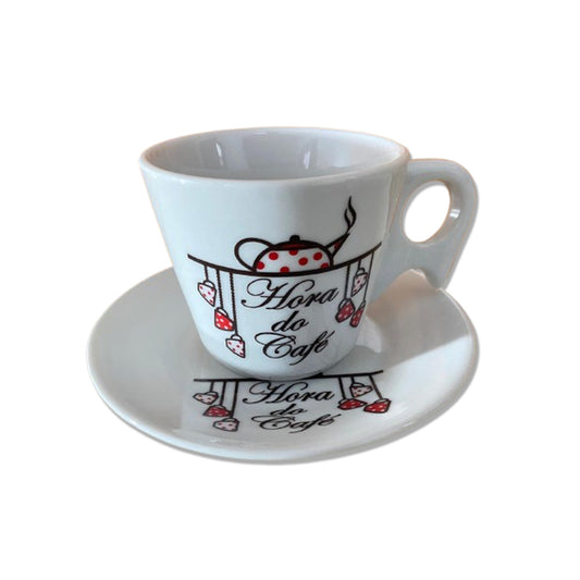XÍCARA COM PIRES HORA DO CAFÉ 200ML (1 UNIDADE)