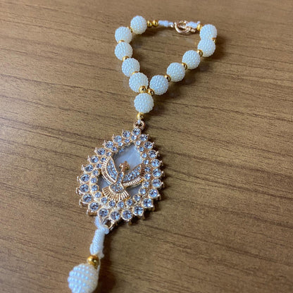 DEZENA PARA CARRO DIVINO ESPÍRITO SANTO AMORA BRANCA MOD1 10MM (3 UNIDADES)