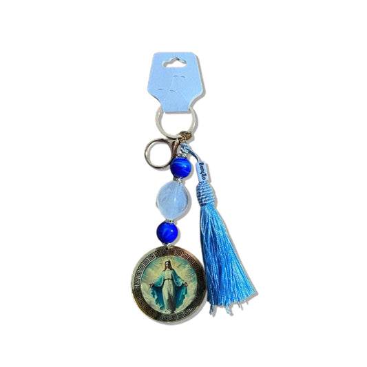 CHAVEIRO DE PEDRARIAS NOSSA SENHORA DAS GRAÇAS EM ACRÍLICO (1 UNIDADE)