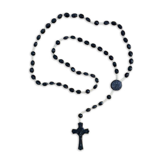 TERÇO ACRÍLICO G PRETO FOSCO 6MM (12 UNIDADES)