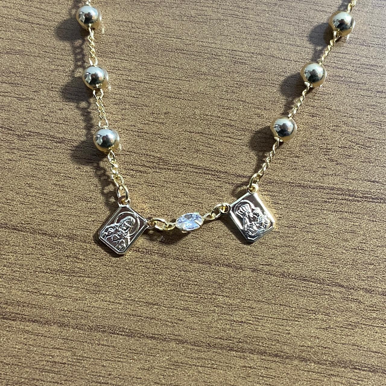 PULSEIRA ESCAPULARIO DOURADO MOD2 (3 UNIDADES)