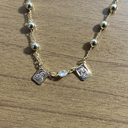PULSEIRA ESCAPULARIO DOURADO MOD2 (3 UNIDADES)