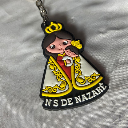 CHAVEIRO EMBORRACHADO NOSSA SENHORA DE NAZARÉ MOD2 (12 UNIDADES)