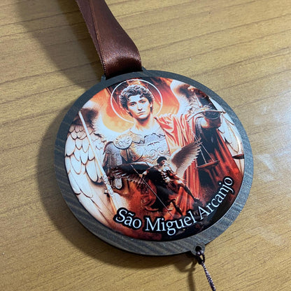 ADORNO ÚNICO REDONDO SÃO MIGUEL ARCANJO (1 UNIDADE)