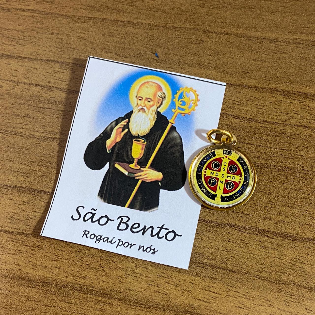 MEDALHA DUPLA FACE MEDALHA SÃO BENTO (12 UNIDADES)