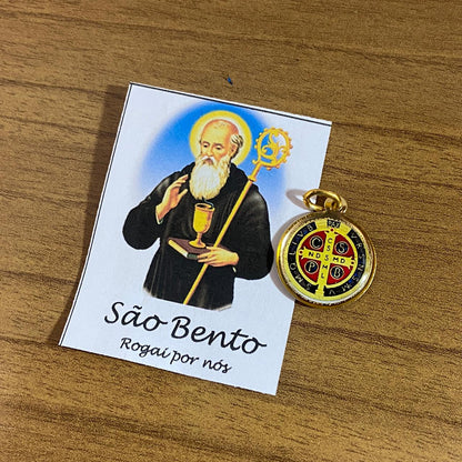 MEDALHA DUPLA FACE MEDALHA SÃO BENTO (12 UNIDADES)