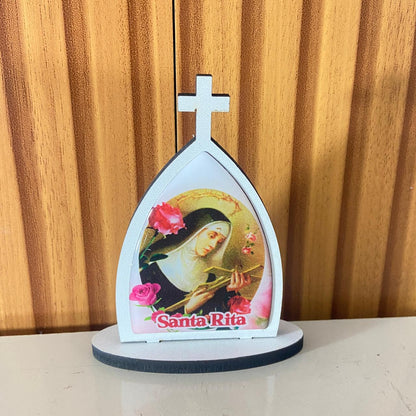 CAPELA MDF DESMONTÁVEL SANTA RITA DE CÁSSIA 11CM (1 UNIDADE)