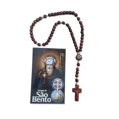 TERÇO DE MADEIRA SÃO BENTO 8MM MOD2 (3 UNIDADES)