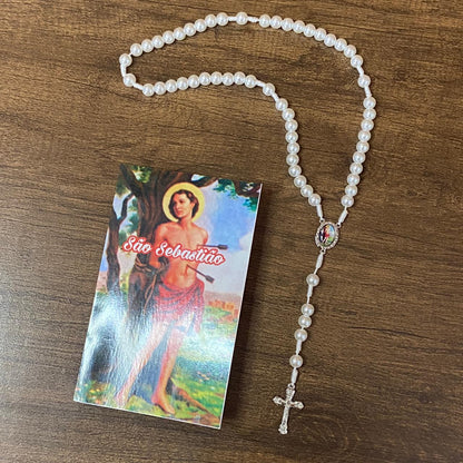 TERÇO PÉROLA SÃO SEBASTIÃO 8MM (1 UNIDADE)