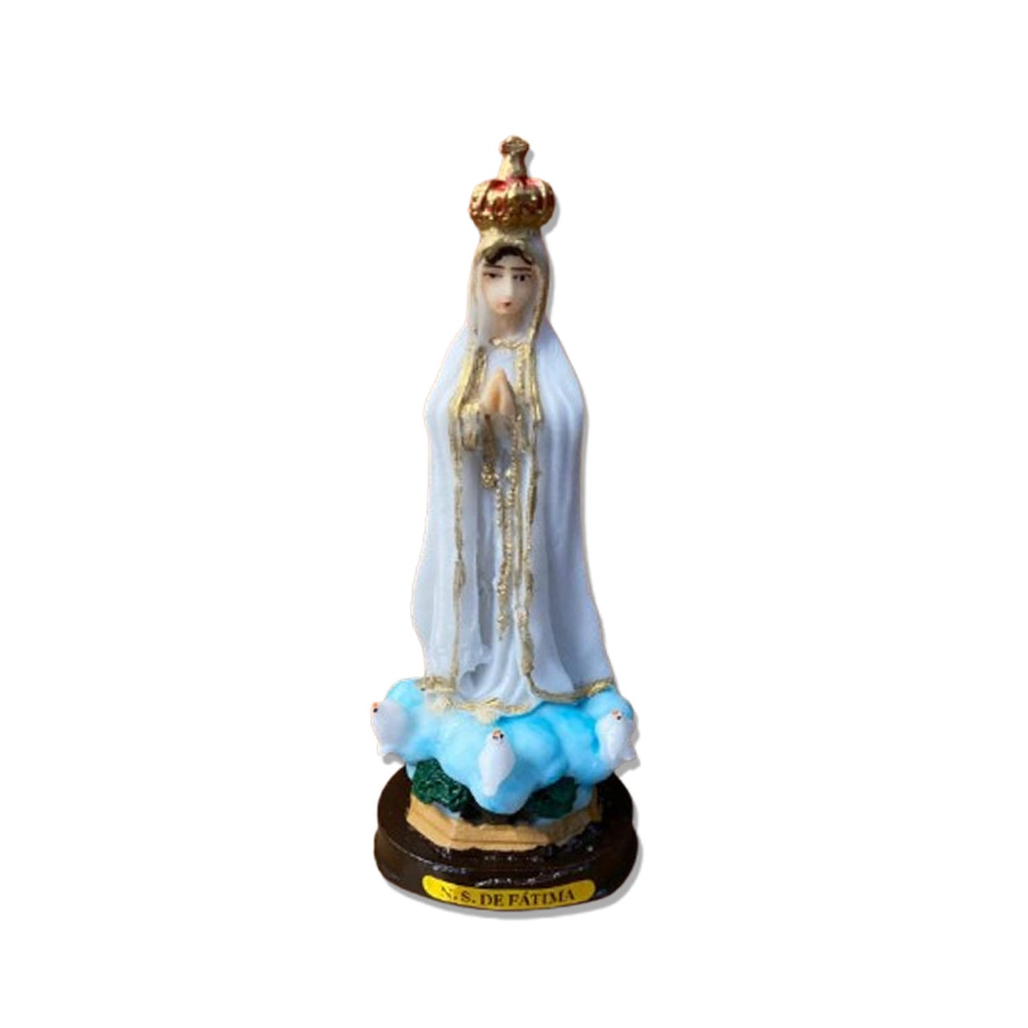 IMAGEM DE RESINA NACIONAL NOSSA SENHORA DE FÁTIMA 14,5CM (1 UNIDADE)