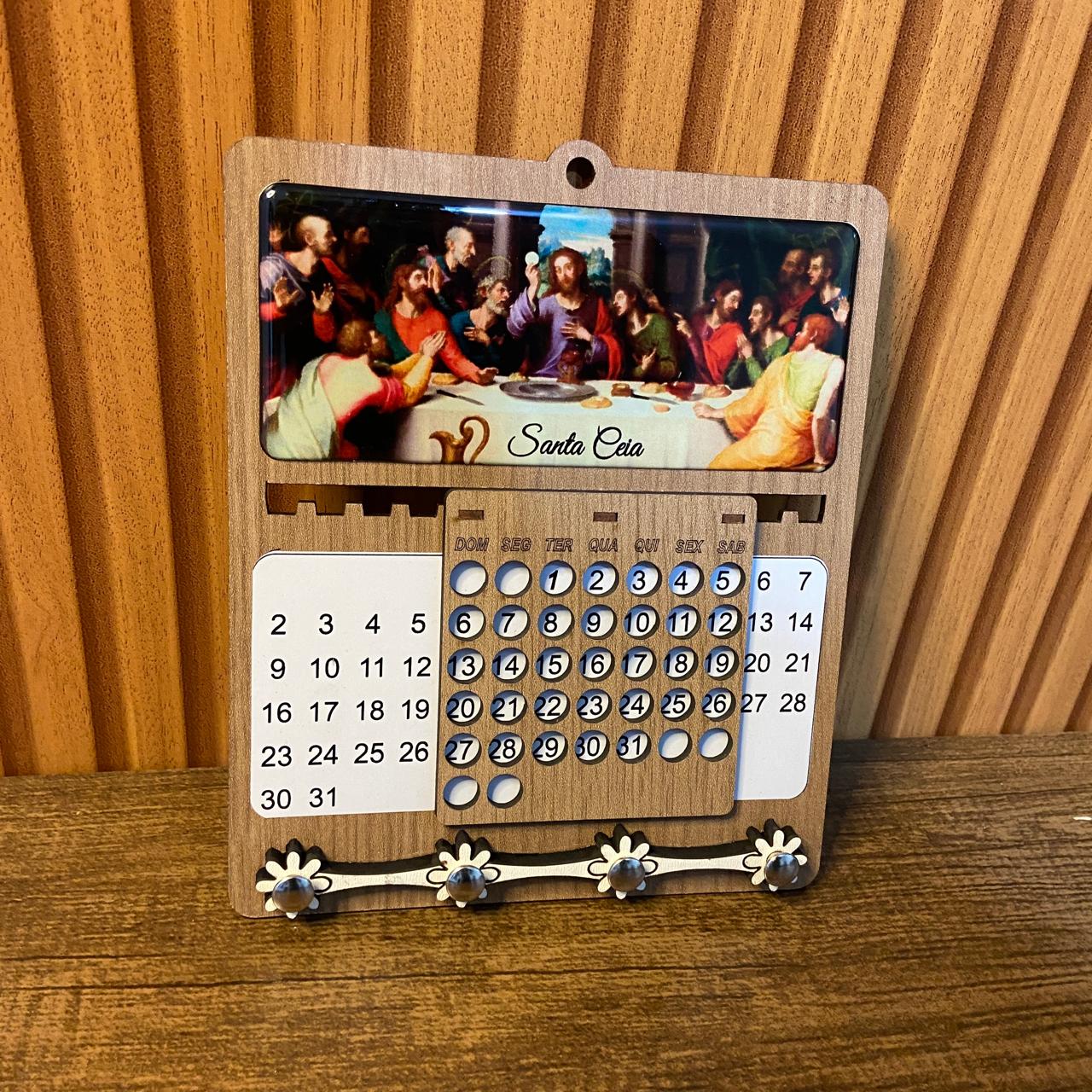 CALENDÁRIO INFINITO SANTA CEIA 18,5X15,5CM (1 UNIDADE)