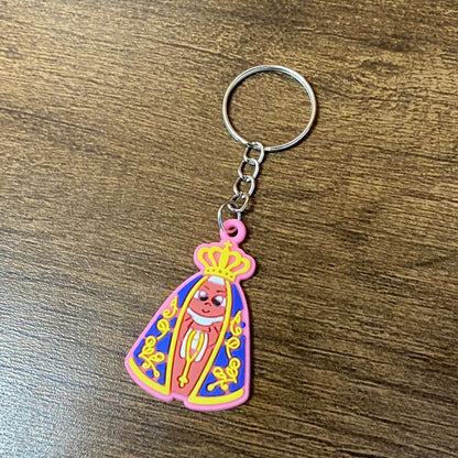 CHAVEIRO EMBORRACHADO NOSSA SENHORA APARECIDA ROSA (12 UNIDADES)