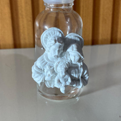 PORTA AGUA BENTA DE VIDRO SAGRADA FAMÍLIA 50ML (1 UNIDADE)