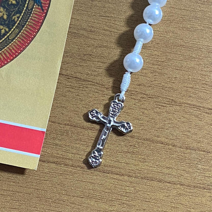 TERÇO PÉROLA PRECIOSÍSSIMO SANGUE DE JESUS 8MM (1 UNIDADE)