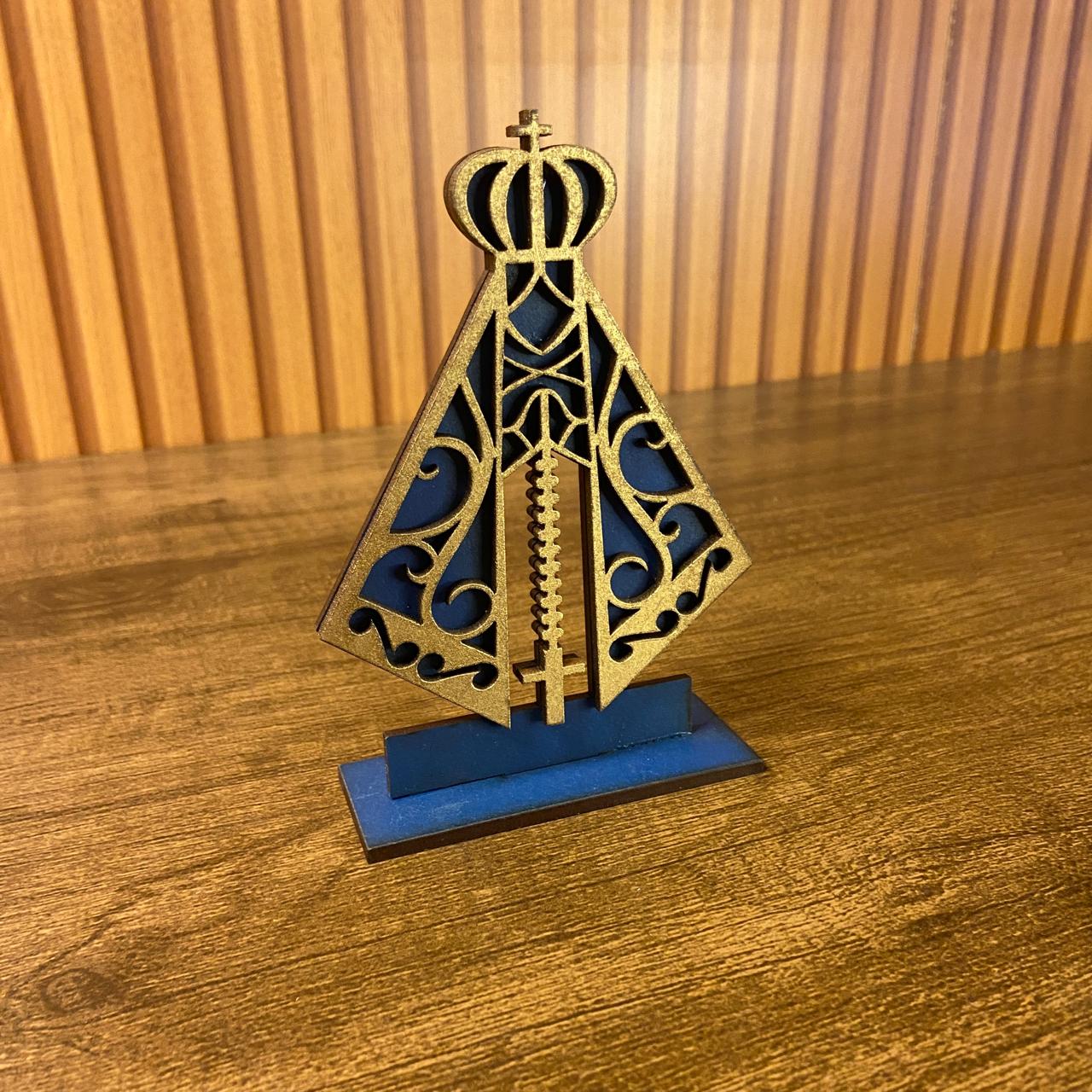 ADORNO DE MESA MDF NOSSA SENHORA APARECIDA 12,5CM (1 UNIDADE)