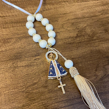 DEZENA PÉROLA BRANCA NOSSA SENHORA APARECIDA 14MM (1 UNIDADE)
