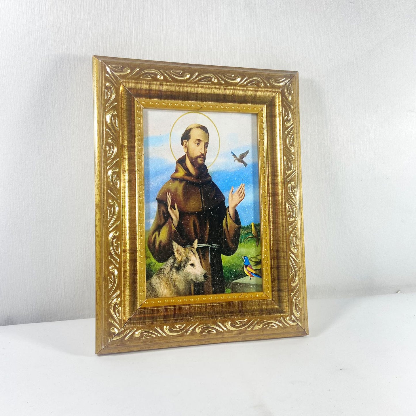 QUADRO COM MOLDURA RESINADO SÃO FRANCISCO 20,5X15,5 (1 UNIDADE)