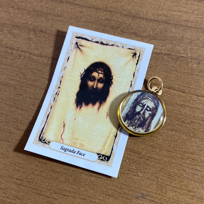 MEDALHA DUPLA FACE SAGRADA FACE  (12 UNIDADES)