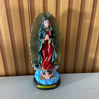 IMAGEM DE RESINA NACIONAL NOSSA SENHORA DE GUADALUPE 14CM (1 UNIDADE)