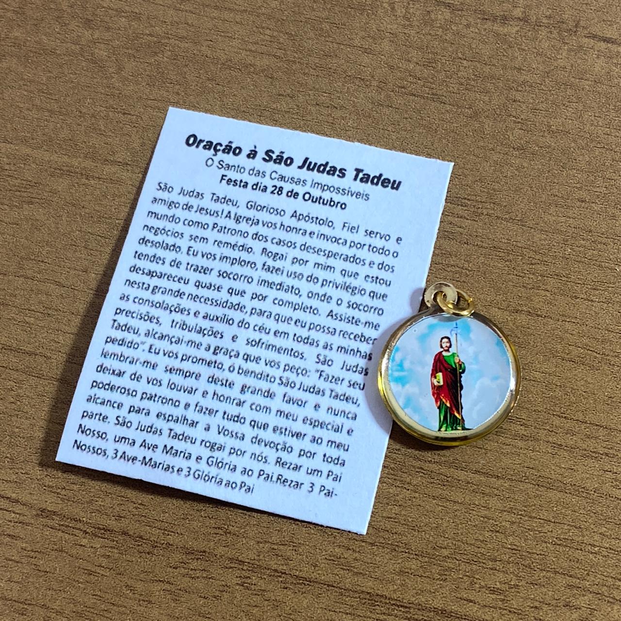 MEDALHA DUPLA FACE SÃO JUDAS TADEU (12 UNIDADES)