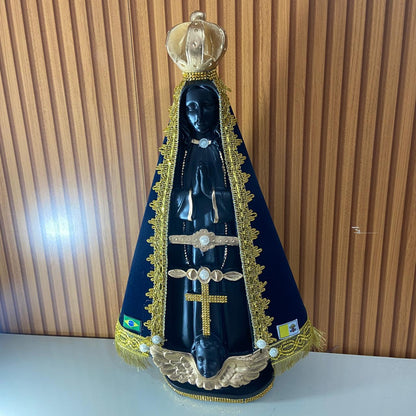 IMAGEM DE GESSO NOSSA SENHORA APARECIDA COM MANTO MOD2 51CM (1 UNIDADE)