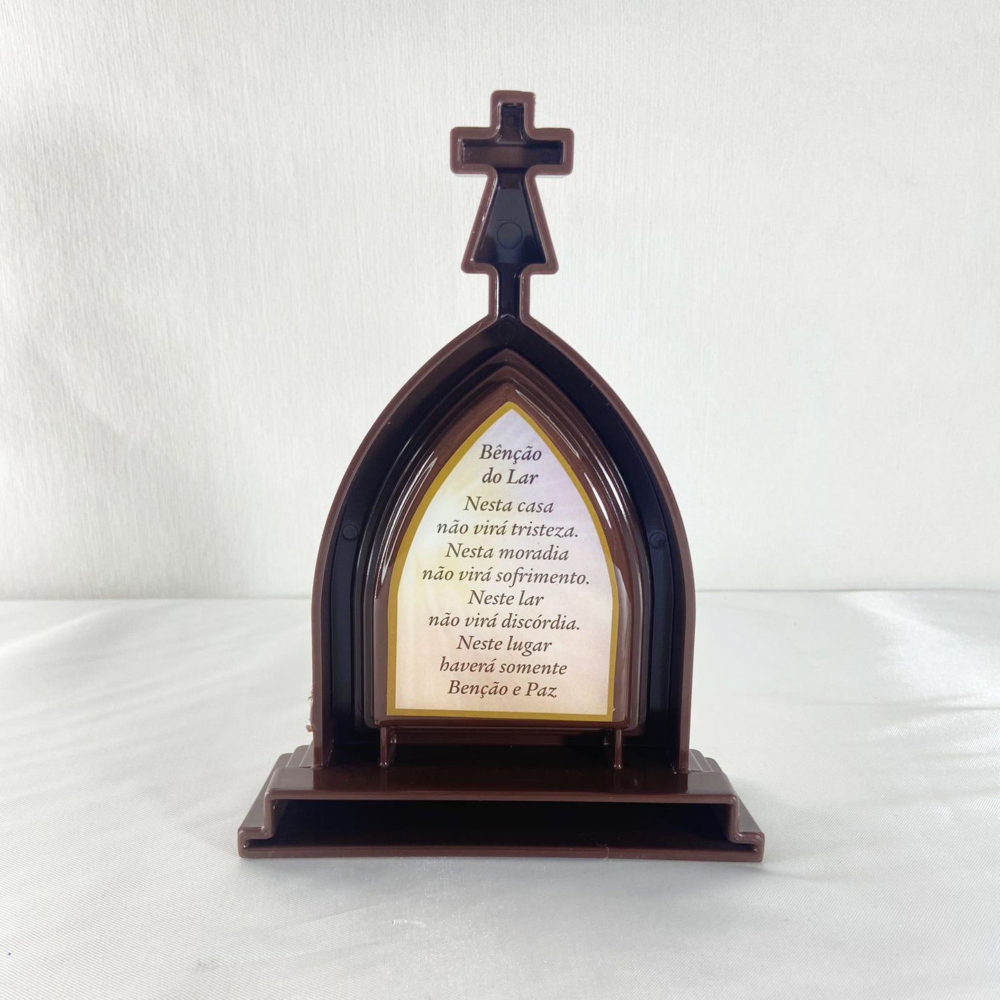 CAPELA ACRÍLICA G SÃO CARLO ACUTIS MARROM 18X12 CM (1 UNIDADE)