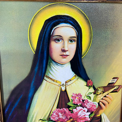 QUADRO COM MOLDURA RESINADO SANTA TERESINHA 44CMX34CM (1 UNIDADE)