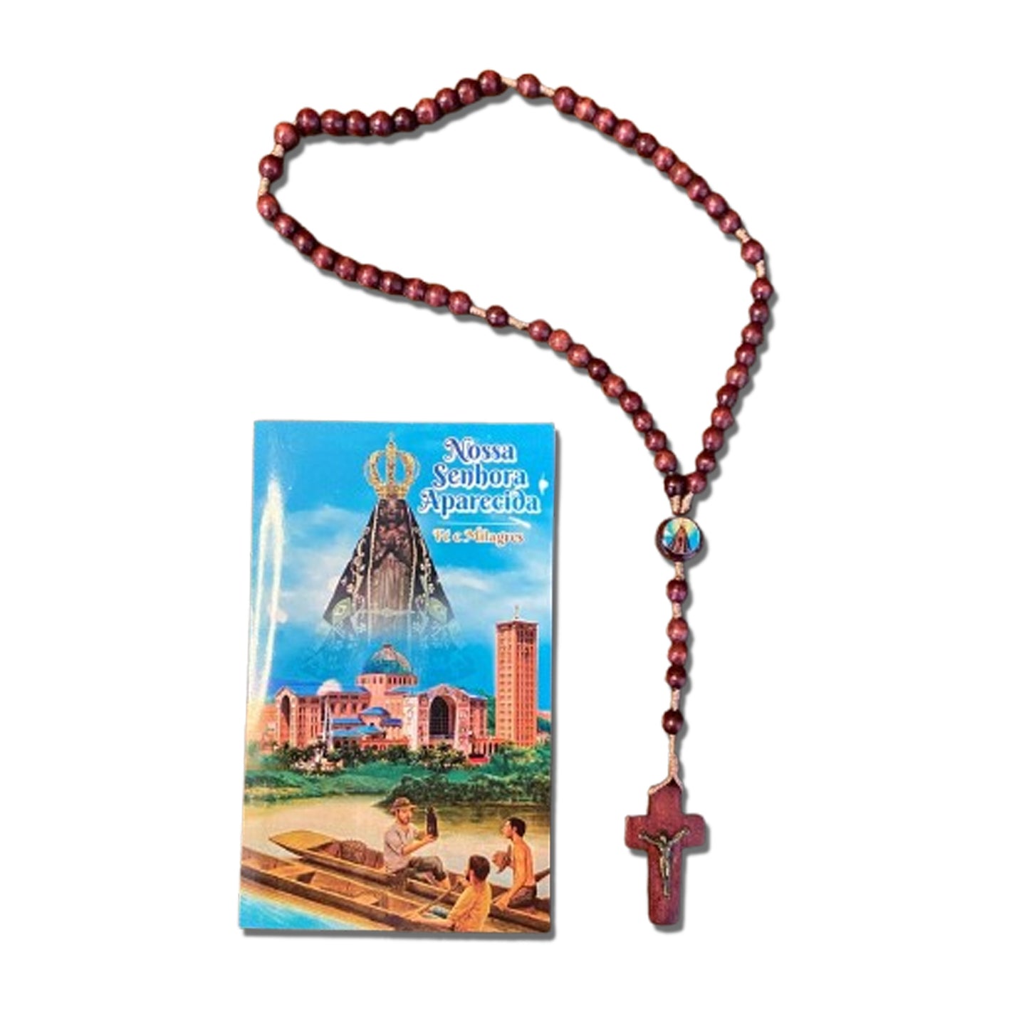 TERÇO DE MADEIRA NOSSA SENHORA APARECIDA 06MM (3 UNIDADES)