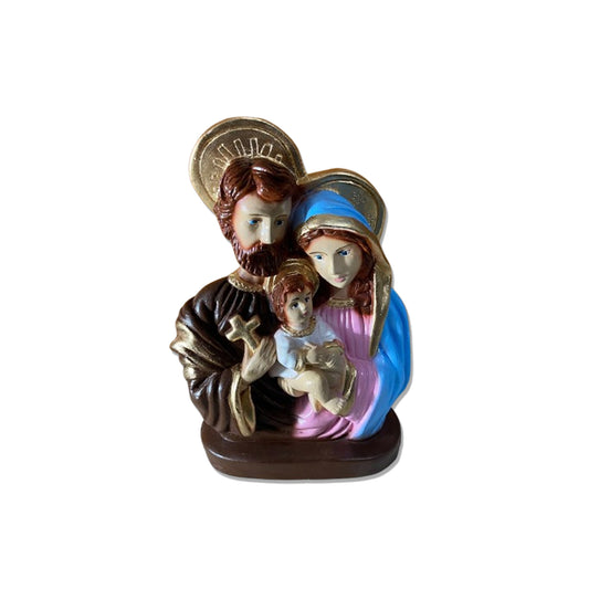 BUSTO DE GESSO SAGRADA FAMÍLIA 20CM (1 UNIDADE)