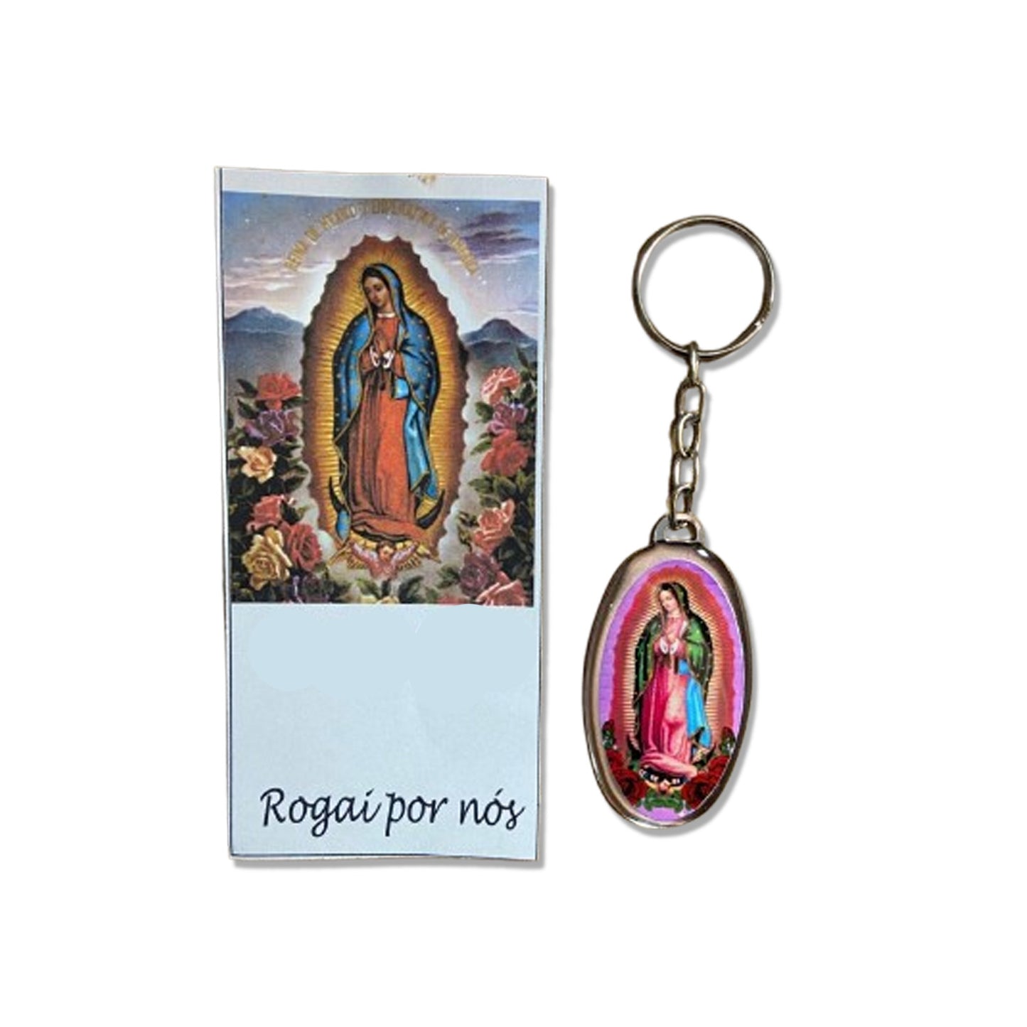 CHAVEIRO METAL OVAL RESINADO NOSSA SENHORA DE GUADALUPE (6 UNIDADES)