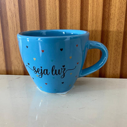 XÍCARA COQUINHO AZUL SEJA LUZ (1 UNIDADE)