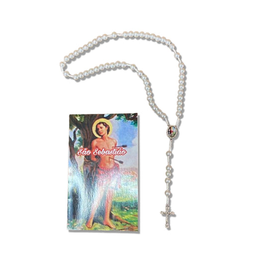 TERÇO PÉROLA SÃO SEBASTIÃO 8MM (1 UNIDADE)