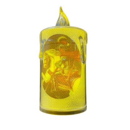 VELA ELETRÔNICA TRANSPARENTE SÃO JORGE  08CM  ( 3 UNIDADES)