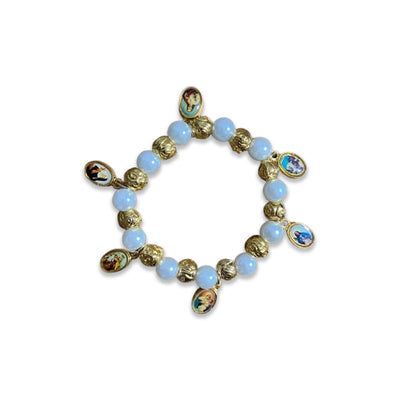 PULSEIRA DOURADA COM PÉROLA TODOS OS SANTOS  (01 UNIDADE)