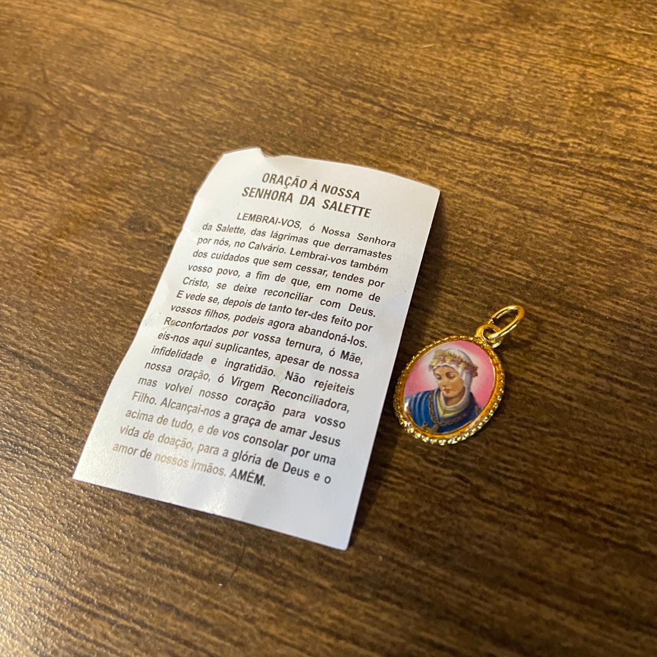 MEDALHA ALUMINIO NOSSA SENHORA DE SALETTE (36 UNIDADES)
