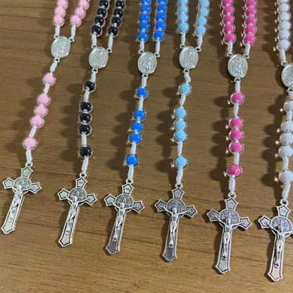 TERÇO NOSSA SENHORA APARECIDA E SÃO CRISTOVÃO CORES SORTIDAS (6 UNIDADES)