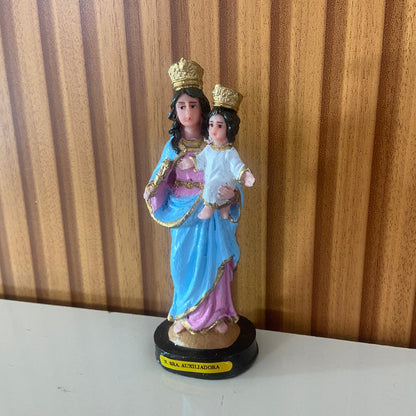 IMAGEM DE RESINA NACIONAL NOSSA SENHORA AUXILIADORA 14CM (1 UNIDADE)