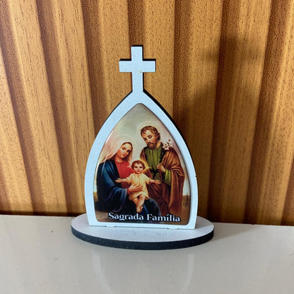 CAPELA MDF DESMONTÁVEL SAGRADA FAMÍLIA 11CM (1 UNIDADE)
