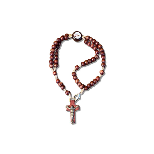 TERÇO PULSEIRA MADEIRA NOSSA SENHORA DA PENHA (12 UNIDADES)
