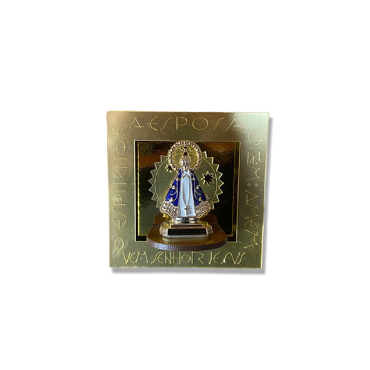ADORNO DE MESA MDF NICHO NOSSA SENHORA APARECIDA 10CM (1 UNIDADE)