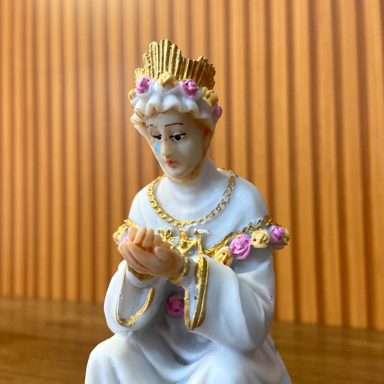IMAGEM DE RESINA NACIONAL NOSSA SENHORA DE SALETTE CHORANDO 16,5CM (1 UNIDADE)