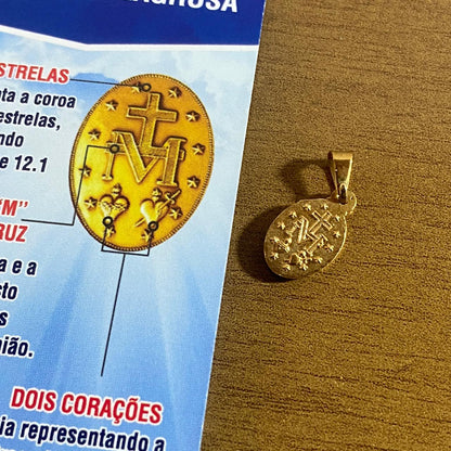 MEDALHA MILAGROSA RESINADA NOSSA SENHORA DAS GRAÇAS P (1 UNIDADE)