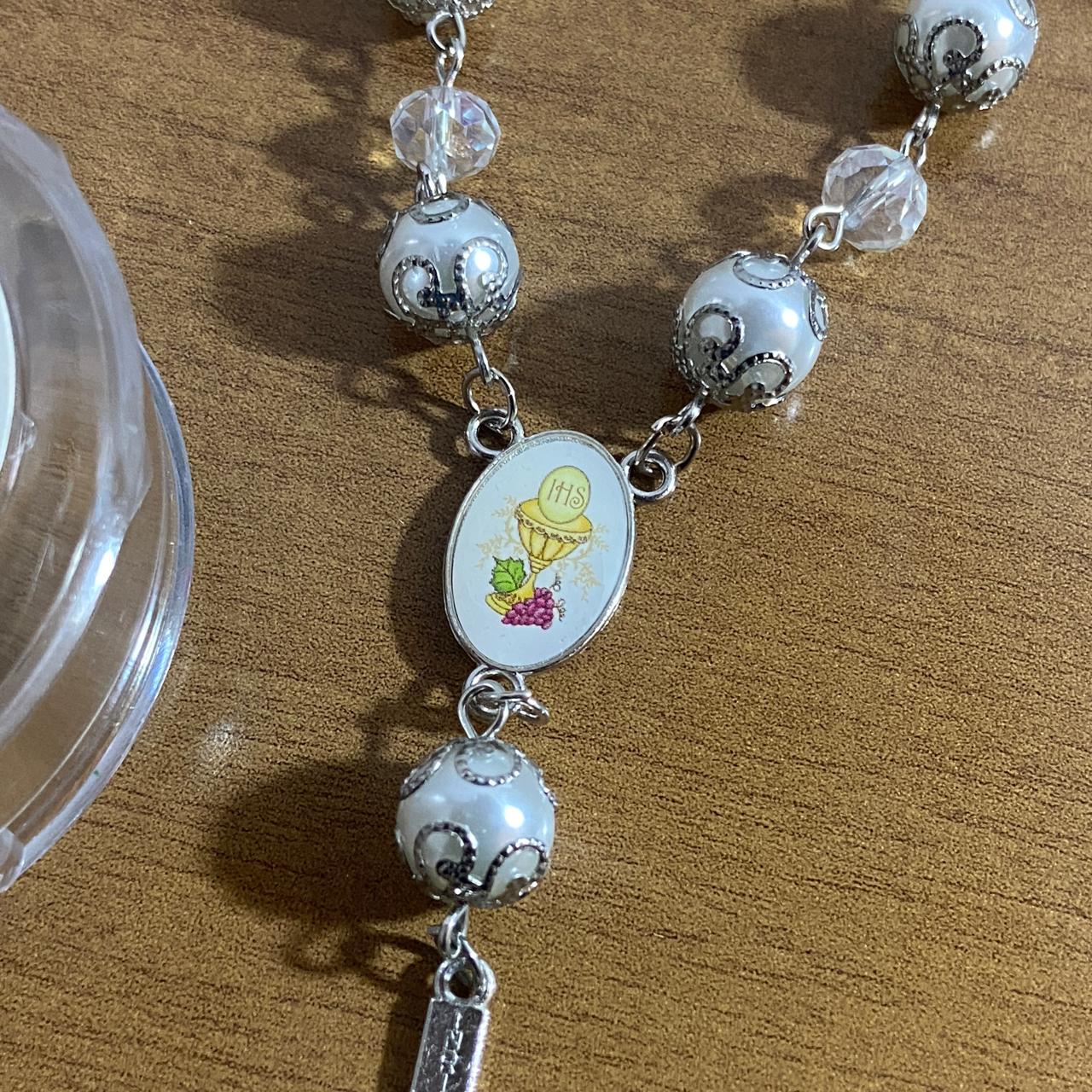 DEZENA PÉROLA EUCARISTIA 15CM (6 UNIDADES)