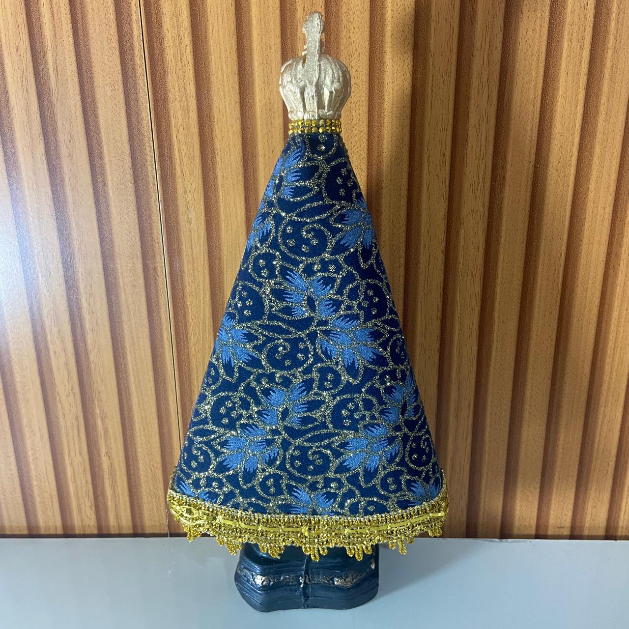 IMAGEM DE GESSO NOSSA SENHORA APARECIDA COM MANTO 30CM (1 UNIDADE)